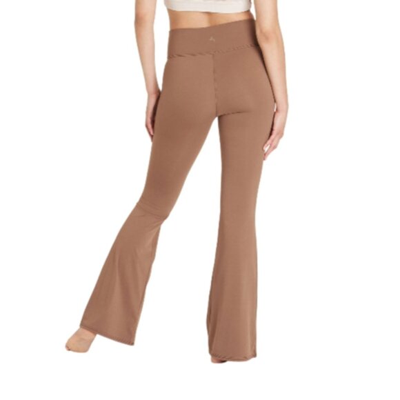 NWT Joylab Women's Size XXL Mocha High Rise Crossover Waistband Flare Leggings - Picture 2 of 14